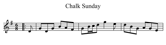 Chalk Sunday - staff notation