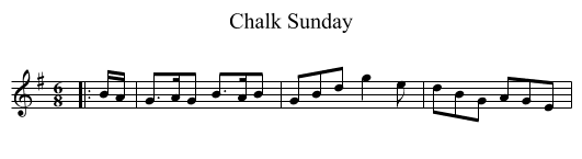 Chalk Sunday - staff notation