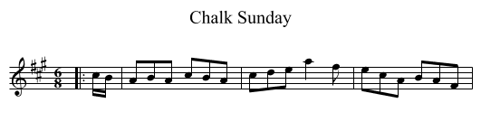 Chalk Sunday - staff notation