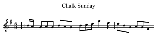 Chalk Sunday - staff notation