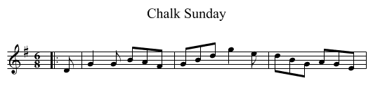 Chalk Sunday - staff notation