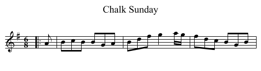 Chalk Sunday - staff notation