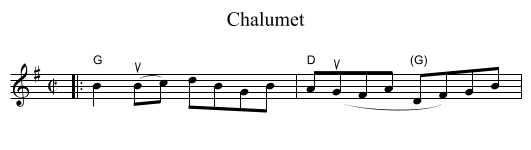 Chalumet - staff notation
