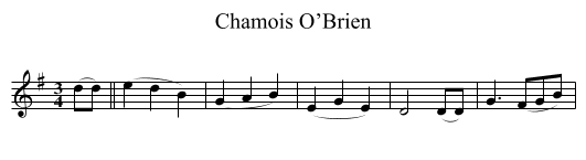 Chamois O’Brien - staff notation