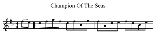 Champion Of The Seas - staff notation
