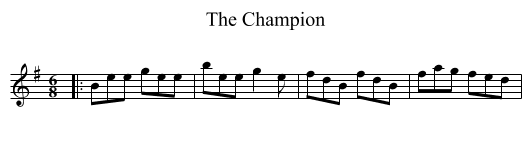 Champion, The  - staff notation