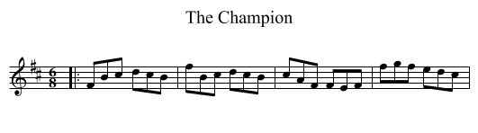 Champion, The  - staff notation