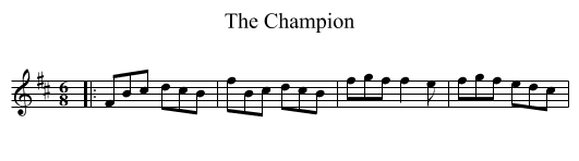 Champion, The  - staff notation