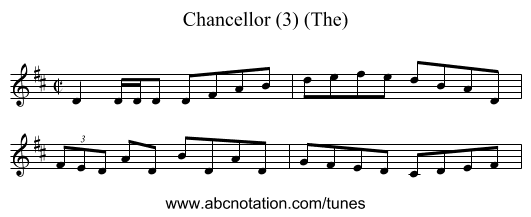 Chancellor (3) (The) - staff notation