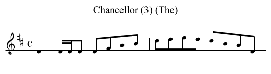 Chancellor (3) (The) - staff notation