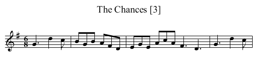 Chances [3], The - staff notation
