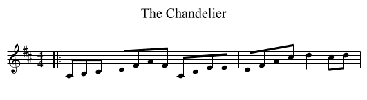 Chandelier, The  - staff notation