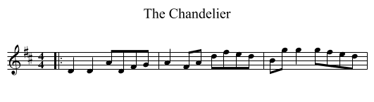 Chandelier, The  - staff notation