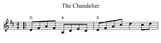 Chandelier, The  - staff notation