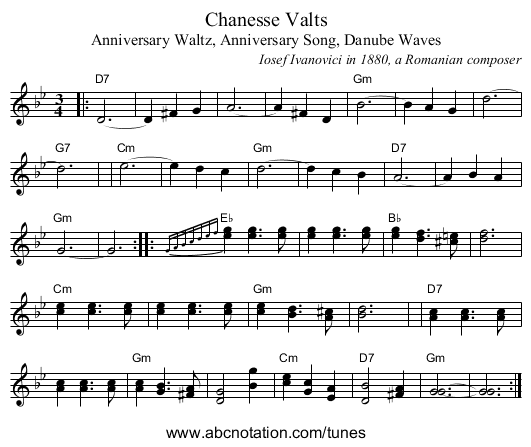 Chanesse Valts - staff notation