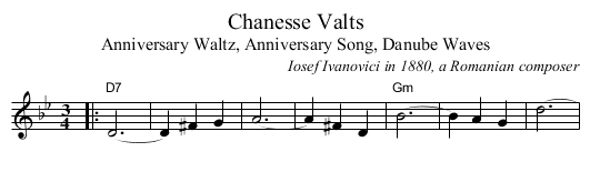 Chanesse Valts - staff notation