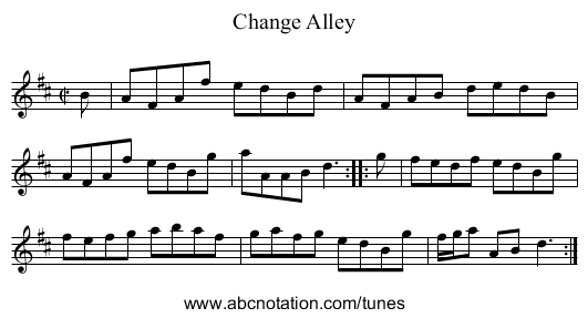 Change Alley - staff notation