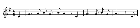 Chant de labour - staff notation