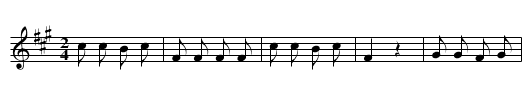 Chant du glaive - staff notation