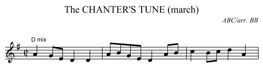 CHANTER'S TUNE (march), The - staff notation