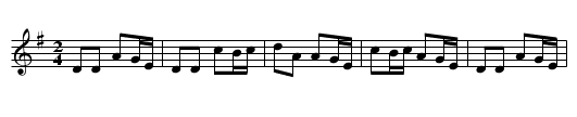 Chanter's Tune, The - staff notation