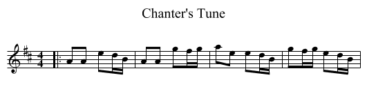 Chanter's Tune - staff notation