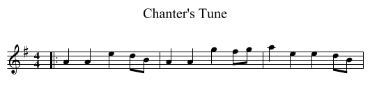 Chanter's Tune - staff notation