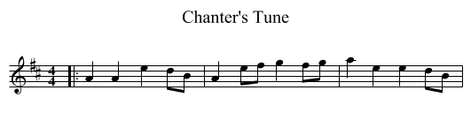 Chanter's Tune - staff notation