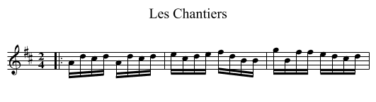 Chantiers, Les - staff notation