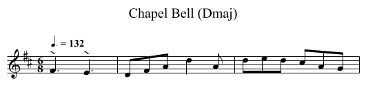 Chapel Bell (Dmaj) - staff notation