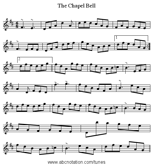 Chapel Bell, The - staff notation