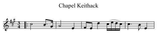 Chapel Keithack - staff notation