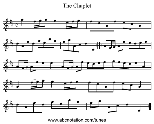 Chaplet, The - staff notation
