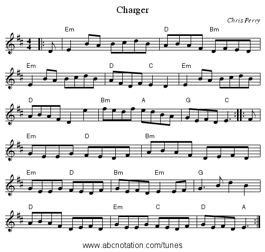 Charger - staff notation