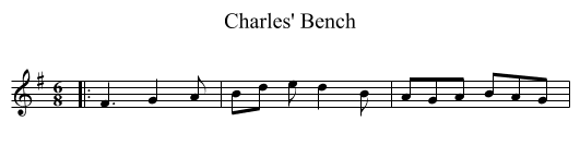 Charles' Bench - staff notation