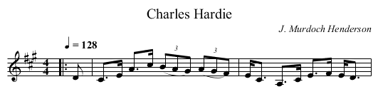 Charles Hardie - staff notation