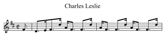 Charles Leslie - staff notation