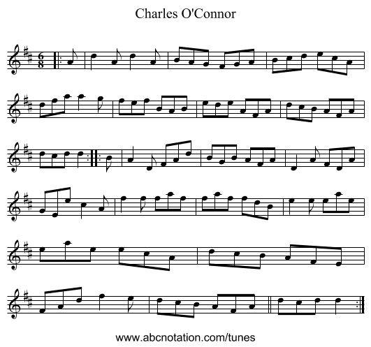 Charles O'Connor - staff notation
