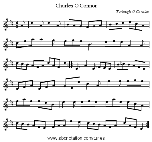 Charles O'Connor - staff notation