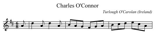 Charles O'Connor - staff notation
