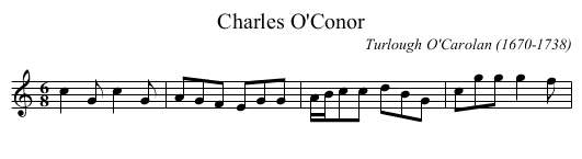 Charles O'Conor - staff notation