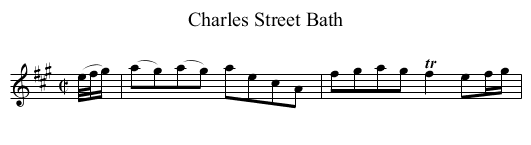 Charles Street Bath - staff notation