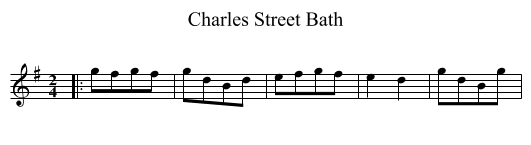 Charles Street Bath - staff notation