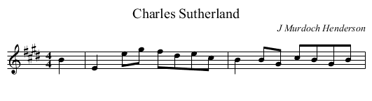 Charles Sutherland - staff notation