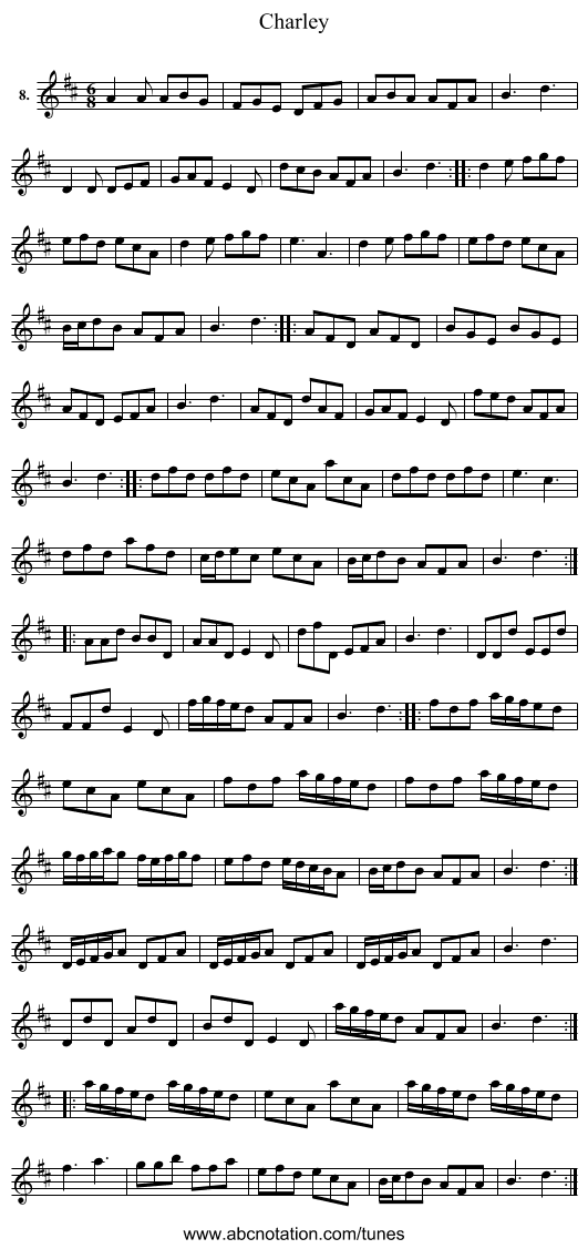 Charley - staff notation