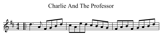 Charlie And The Professor - staff notation