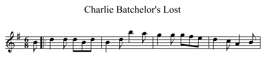 Charlie Batchelor's Lost - staff notation