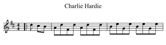 Charlie Hardie - staff notation