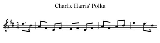 Charlie Harris' Polka - staff notation