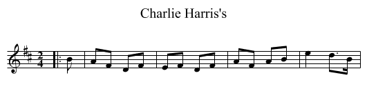 Charlie Harris's - staff notation